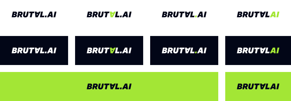 Brutal AI logo variations