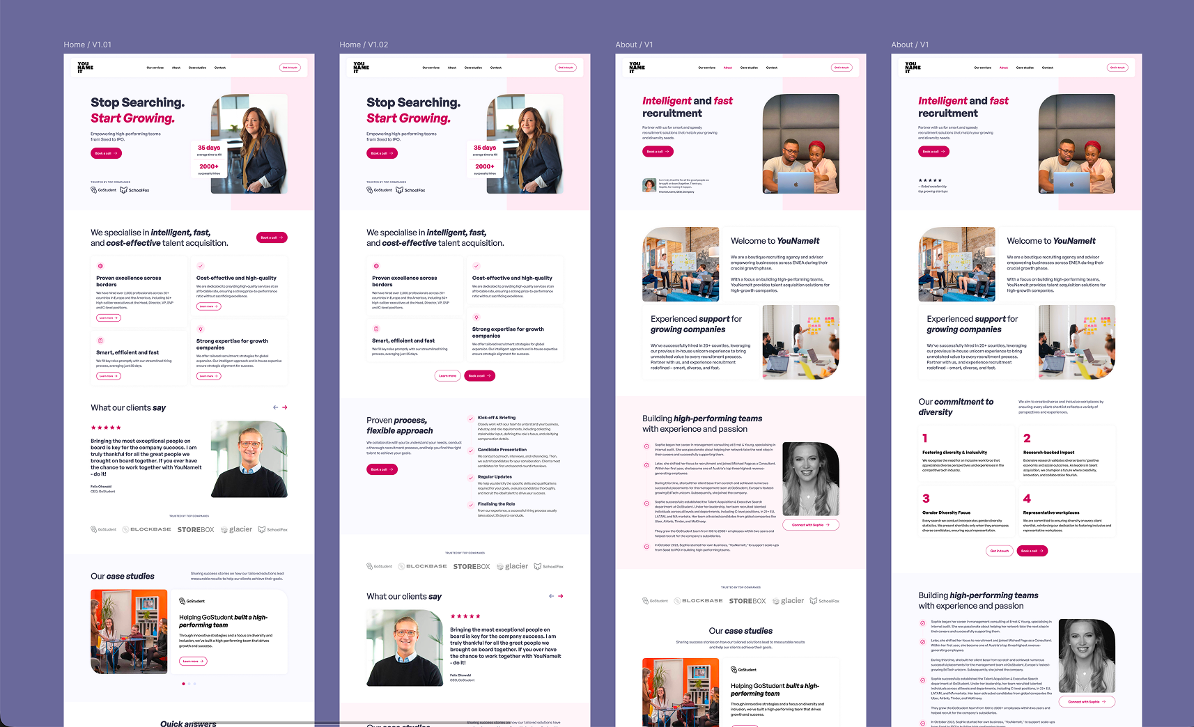 YouNameIt colour palette and accessibility considerations